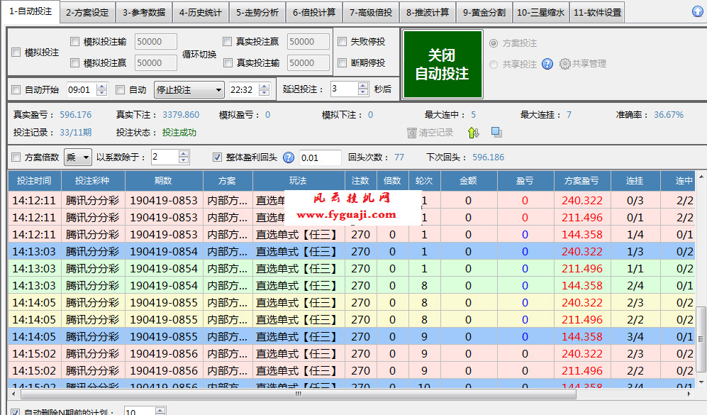 挂机方案-挂机方案请看截图  该方案玩法是前中后任三270注，倍投方式是高级...挂机论坛(1)